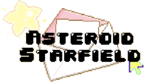 pixel art of an envelope with a star behind it