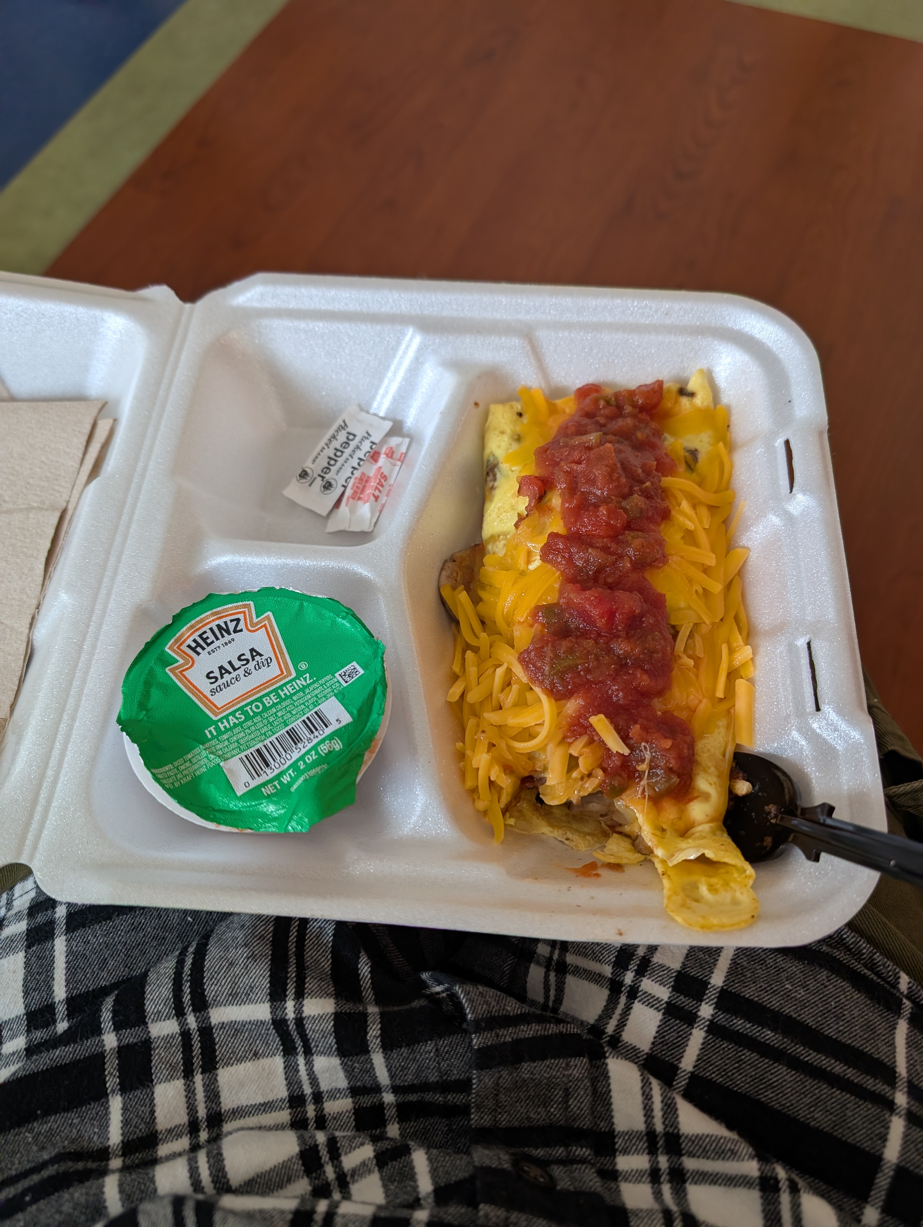 Surprisingly good hospital omelette